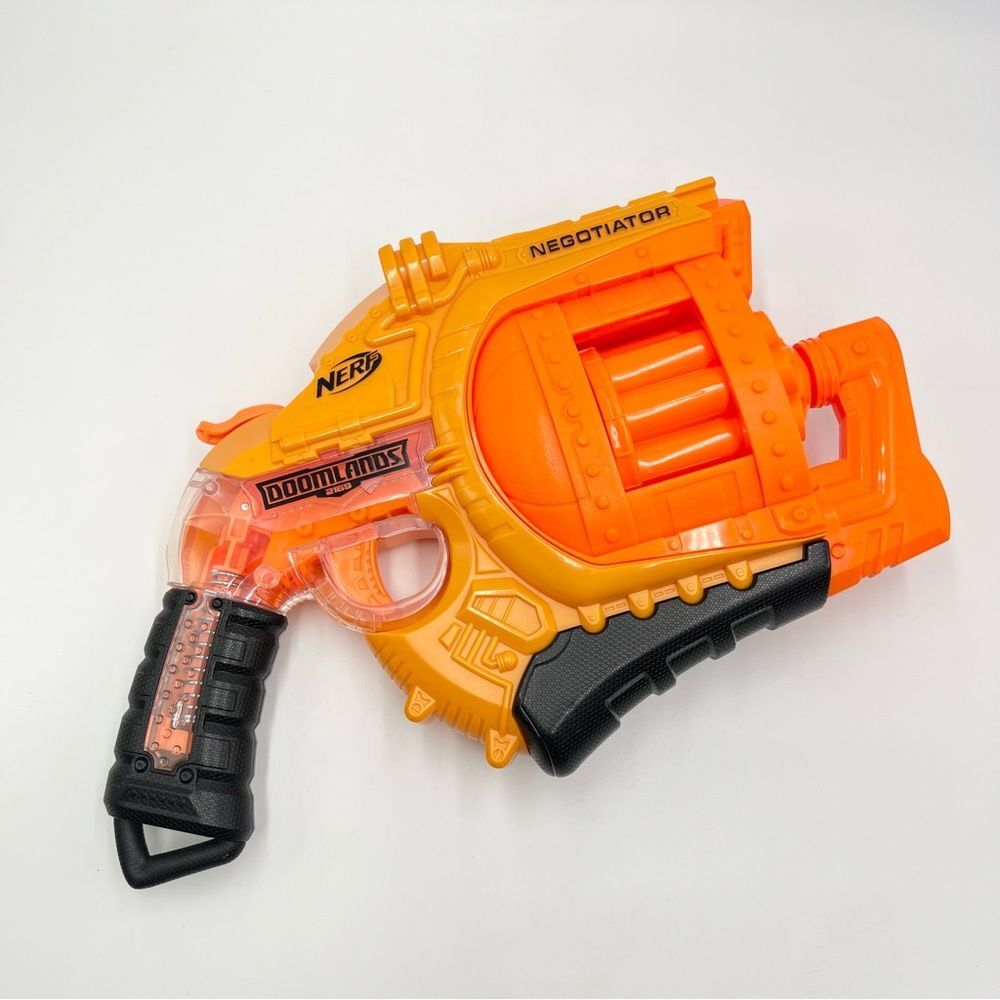 Nerf Doomlands 2169 Orange Negotiator Blaster Toy
